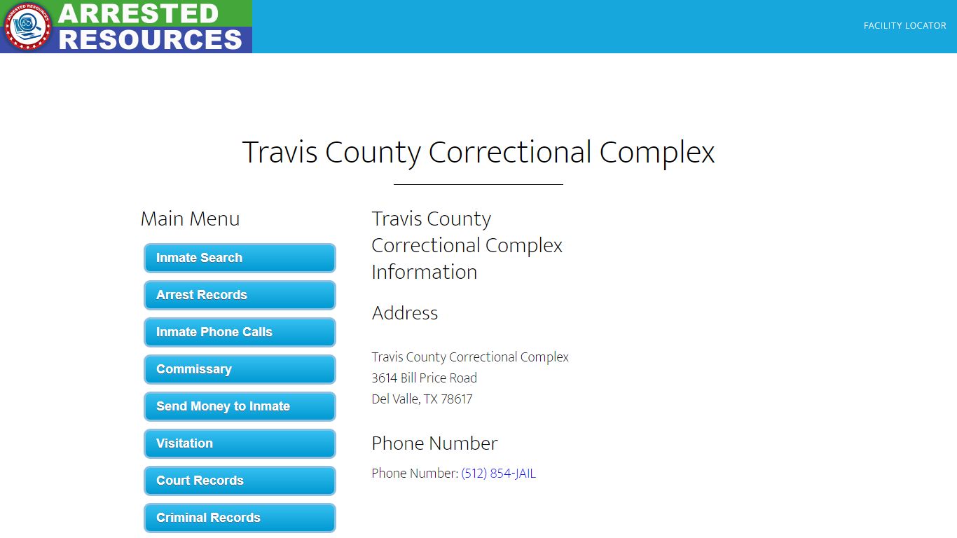 Travis County Correctional Complex - Inmate Search - Del Valle, TX
