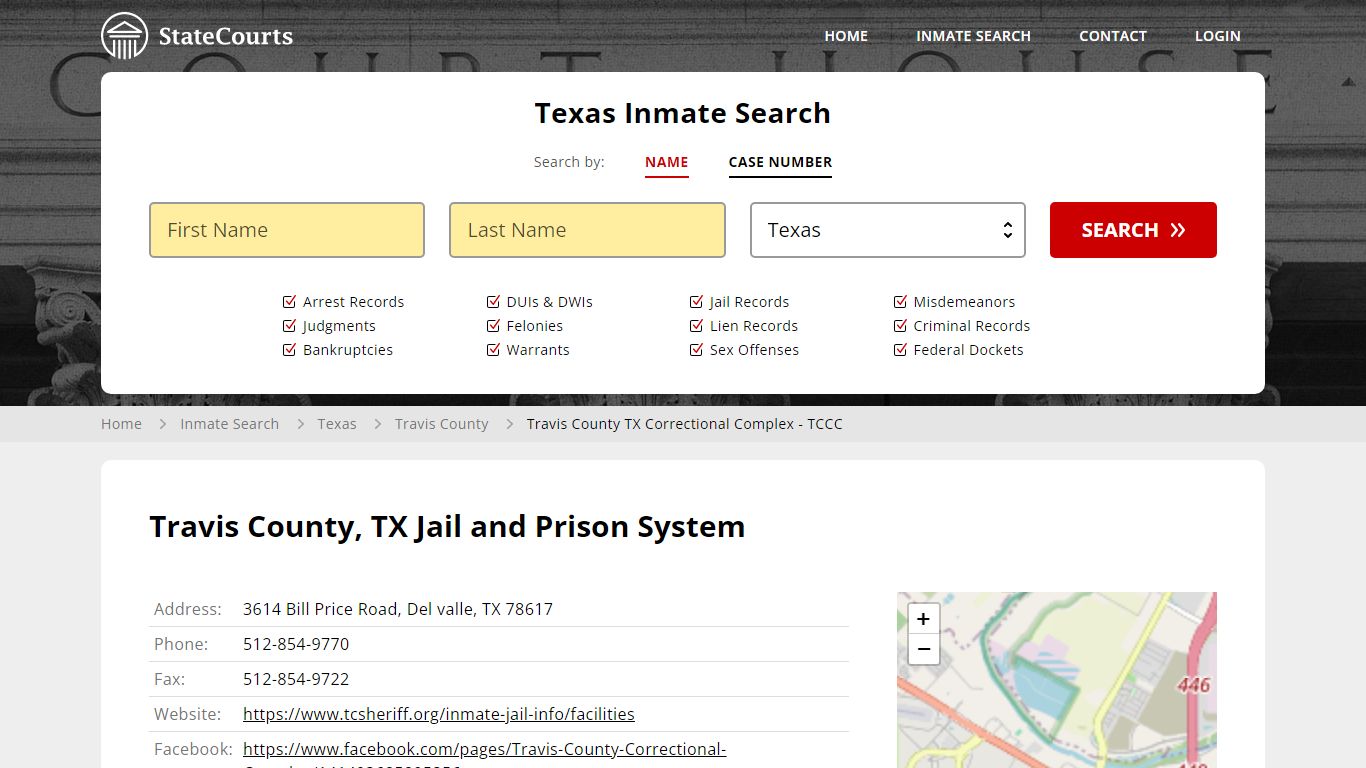 Travis County TX Correctional Complex - TCCC Inmate Records Search ...